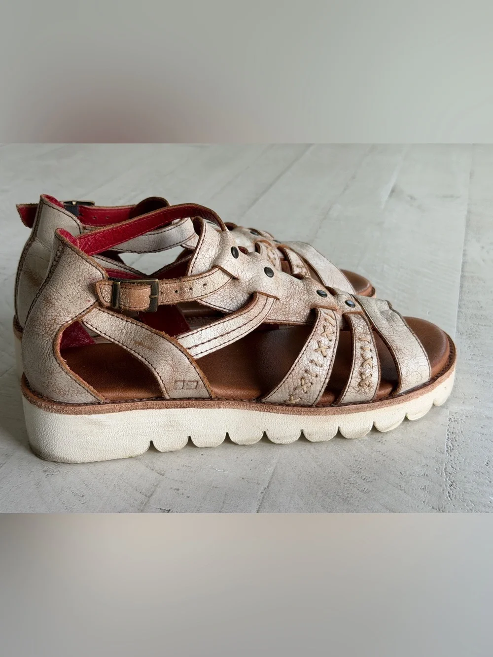 Bed Stu wonder leather platform sandal distressed Nectar Lux Size 9.5